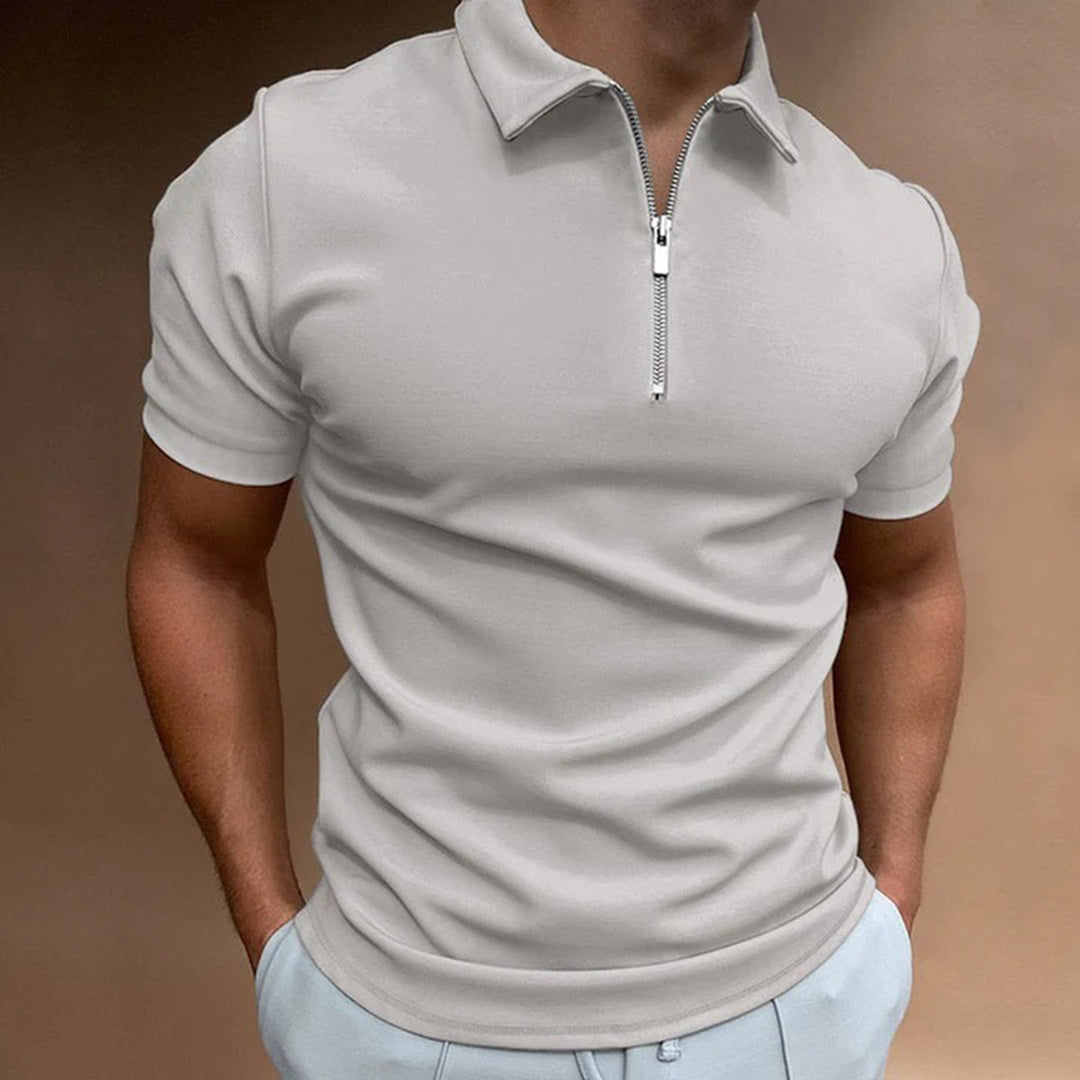 Ian | Poloshirt met rits heren