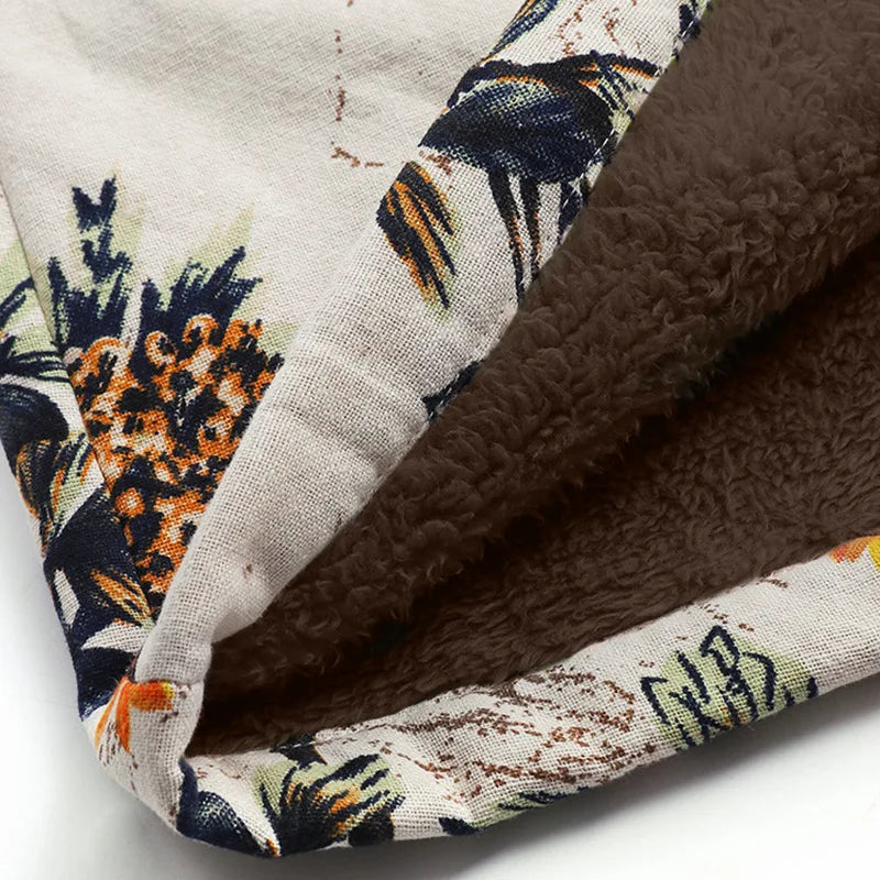 Sophie | Warm fleecehemd met bloemenprint