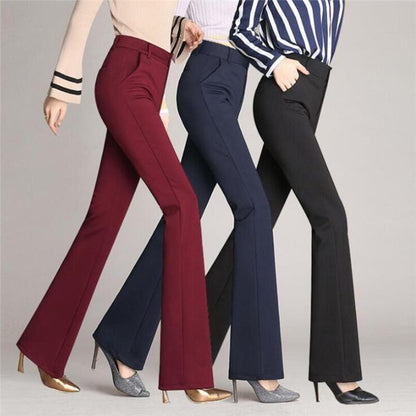 Slanke Uitlopende High Waist Broek Belleza