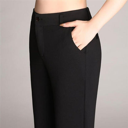 Slanke Uitlopende High Waist Broek Belleza