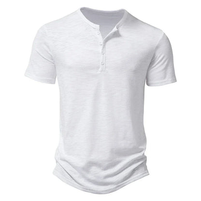 Jeroen | Henley kraag heren T-shirt