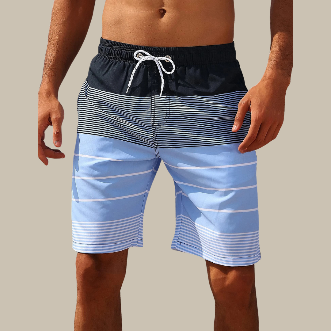 Lars | Sneldrogende colorblock zwemshort met stretch