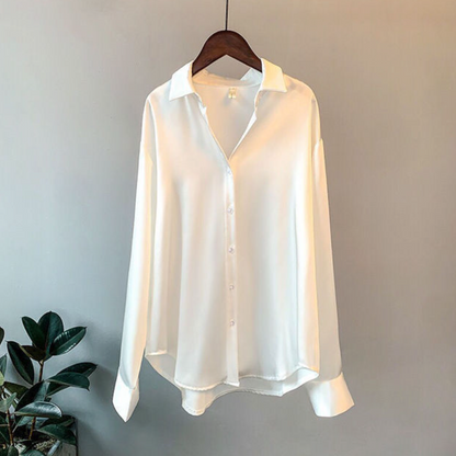 Sophie | Satijnen damesblouse Farromode afbeelding 5