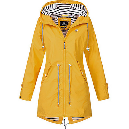 Stijlvolle Waterdichte Lange Dames Regenjas - Perfect voor Regenachtige Dagen Farromode afbeelding 1