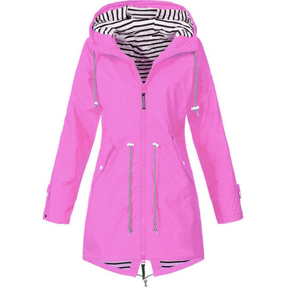 Stijlvolle Waterdichte Lange Dames Regenjas - Perfect voor Regenachtige Dagen Farromode afbeelding 5