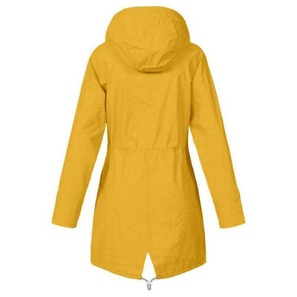 Stijlvolle Waterdichte Lange Dames Regenjas - Perfect voor Regenachtige Dagen Farromode afbeelding 2