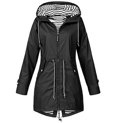 Stijlvolle Waterdichte Lange Dames Regenjas - Perfect voor Regenachtige Dagen Farromode afbeelding 7