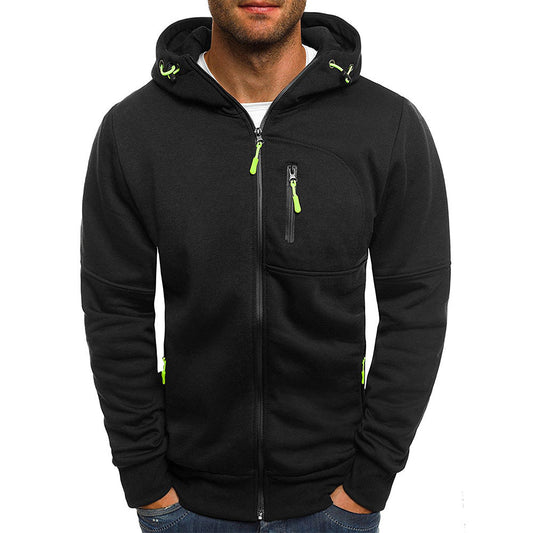 Daan | Wollen heren hoodie met capuchon en rits