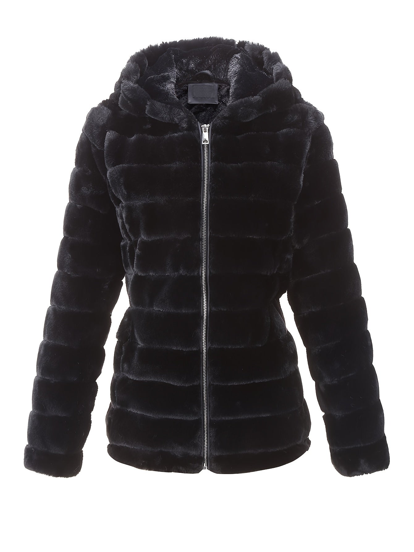 Stijlvolle effen kleur teddy jas van katoenmix | Warme en luxe jas voor herfst en winter afbeelding 8