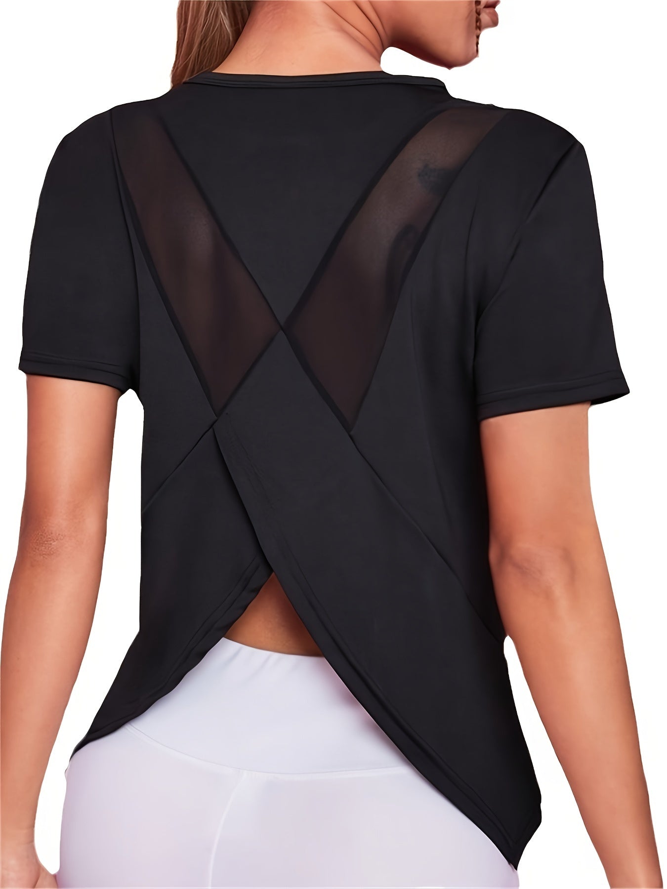 Ademend Dames Sportshirt | Sneldrogend met Mesh-Contrast | Shop Nu! afbeelding 1