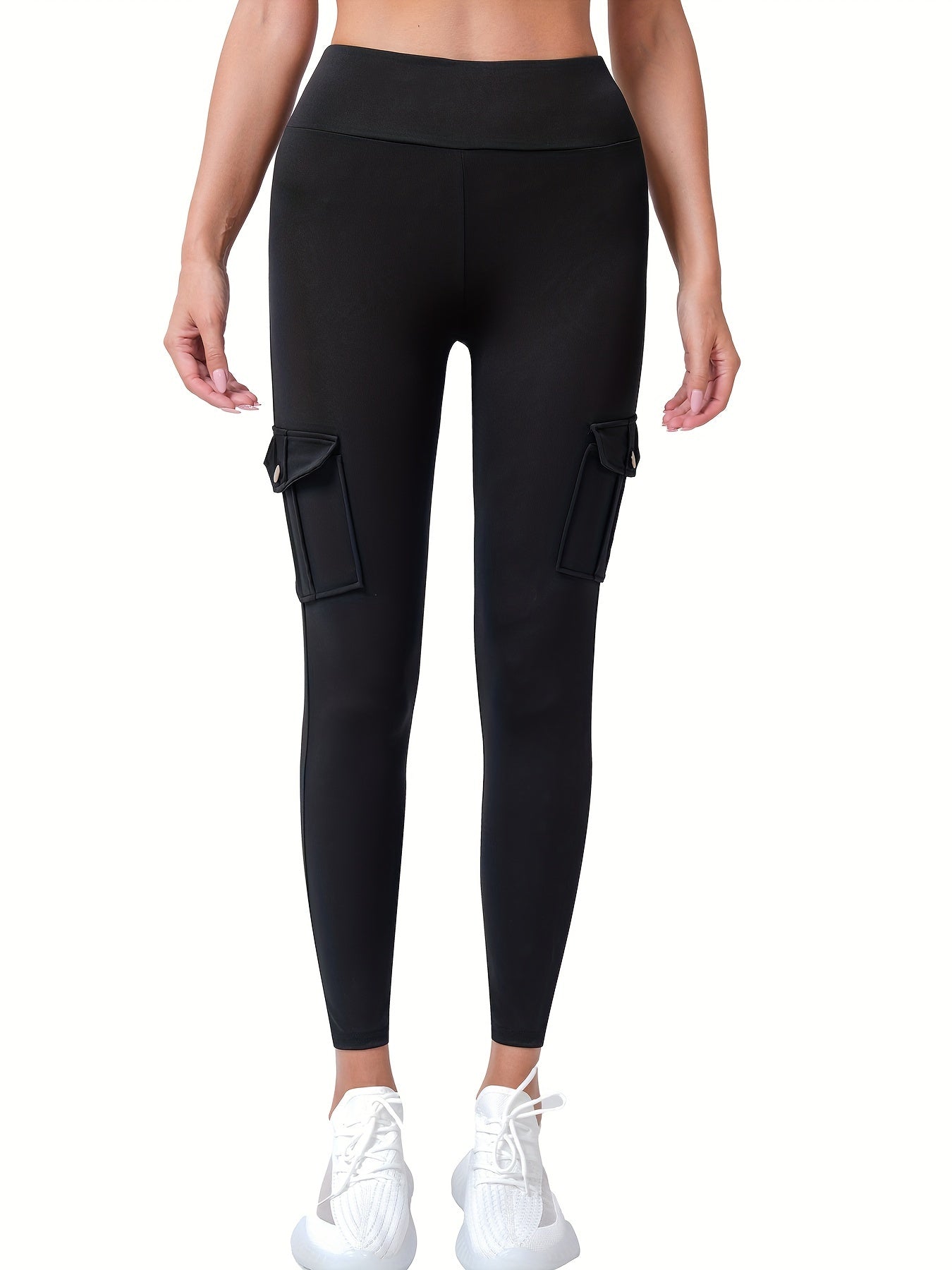 "Comfortabele en stijlvolle yoga-legging | Hoge taille met zakken | Duurzame katoenmix | Perfect voor yoga en dagelijkse activiteiten" afbeelding 10