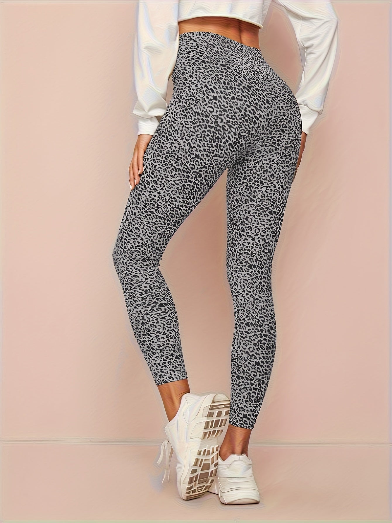 Stijlvolle luipaardprint legging van hoogwaardige katoenmix met optimale stretch - Shop nu! afbeelding 7