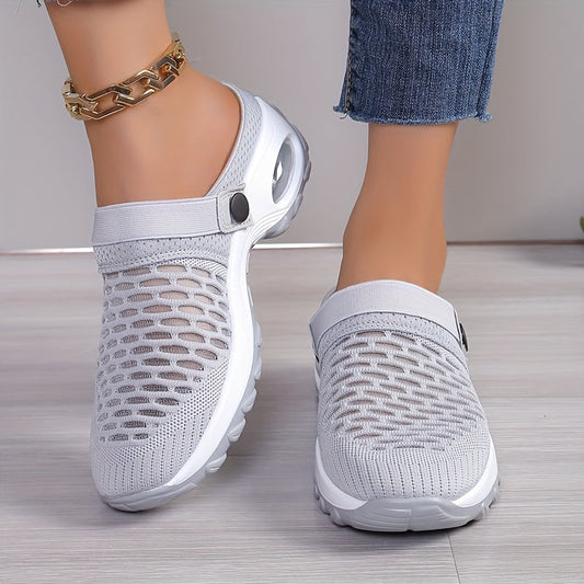 Ademende mesh slip-ons met dikke zool afbeelding 1