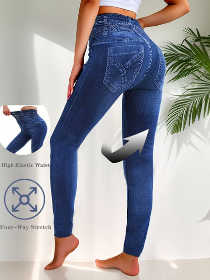 High-Waisted Stretch Jegging Leggings: Optimaal comfort en stijl - Shop nu! afbeelding 1