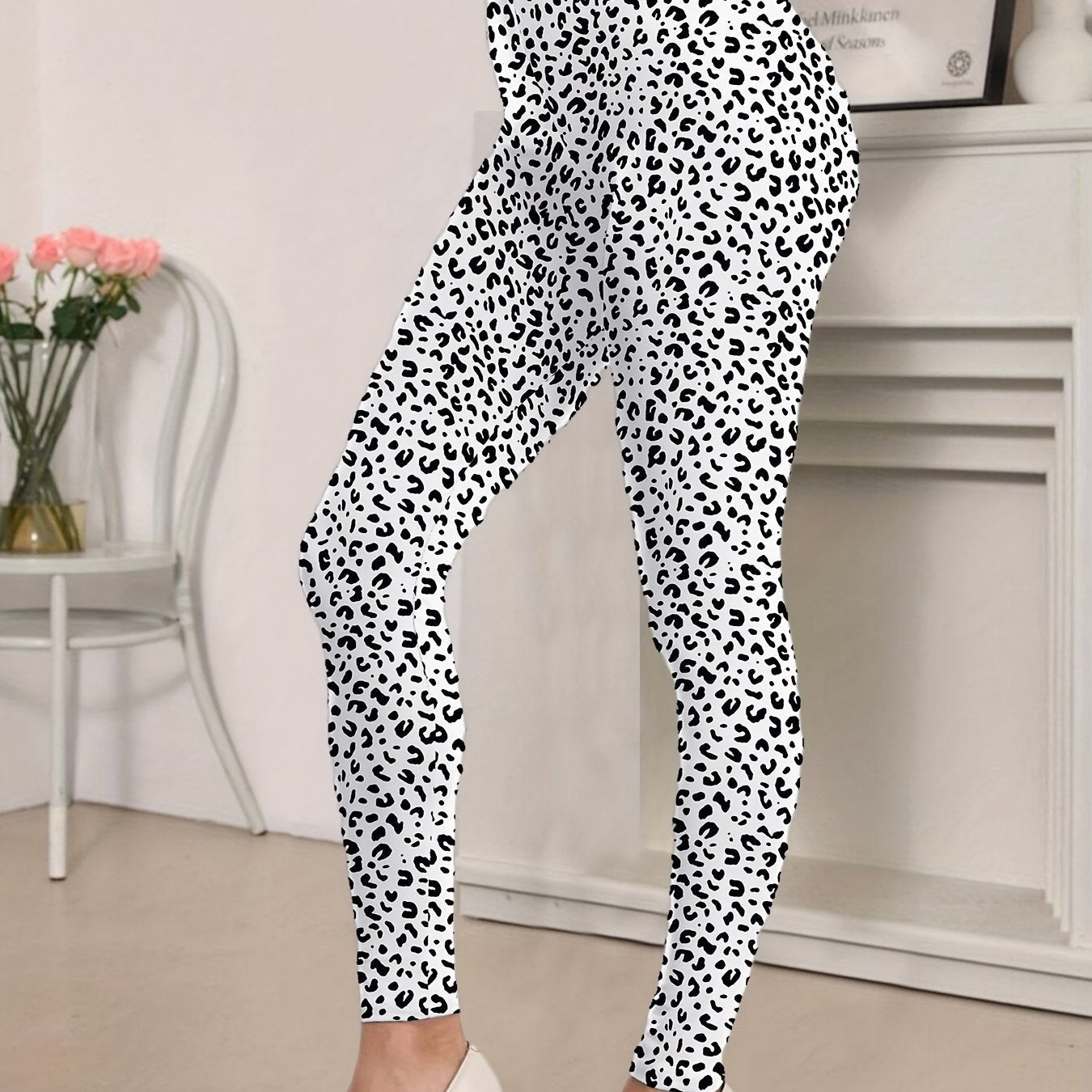 Luipaardprint Leggings: Skinny, High Waist & Comfortabel | Bestel nu afbeelding 12