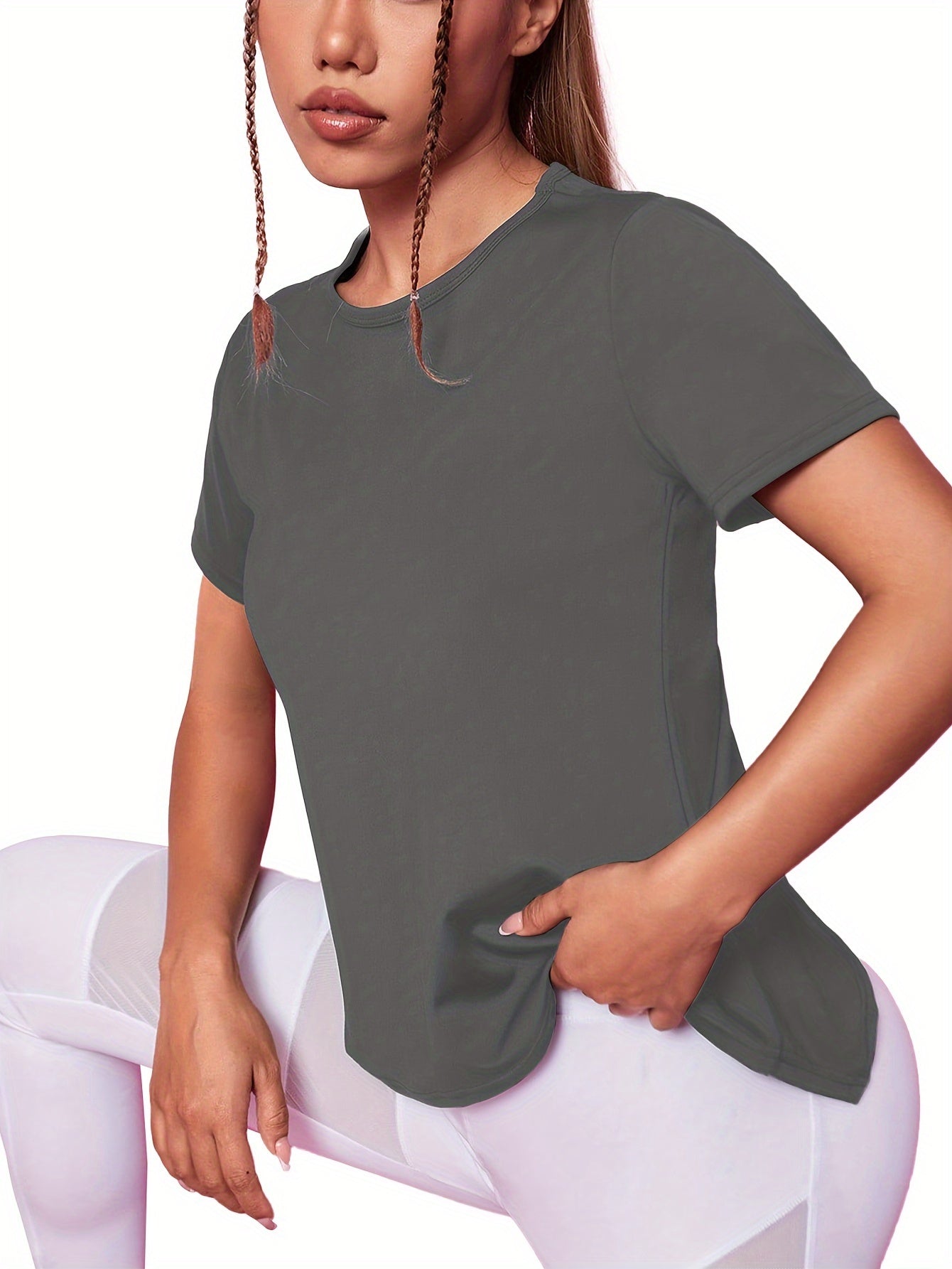 Ademend Dames Sportshirt | Sneldrogend met Mesh-Contrast | Shop Nu! afbeelding 3