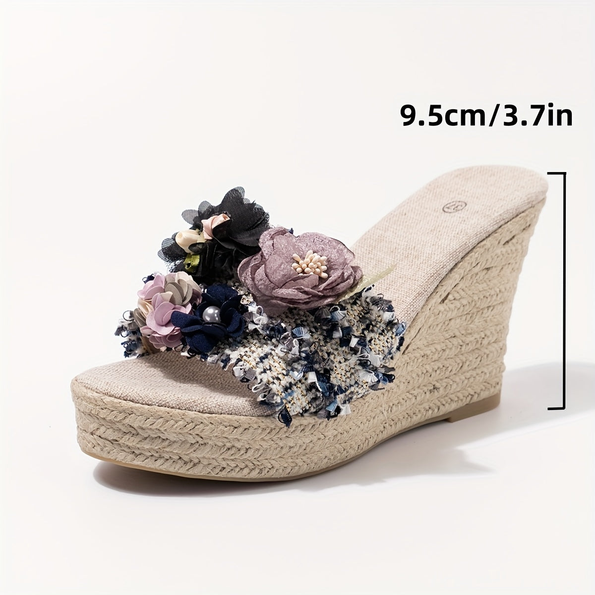 Stijlvolle dames bloemen espadrilles met sleehak | Comfortabele zomerse must-have afbeelding 6