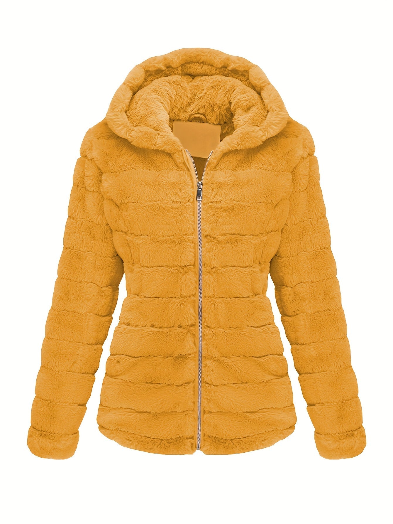 Stijlvolle effen kleur teddy jas van katoenmix | Warme en luxe jas voor herfst en winter afbeelding 10