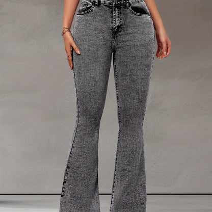 Dames stretch flare leg jeans: tijdloze en comfortabele must-have! afbeelding 6