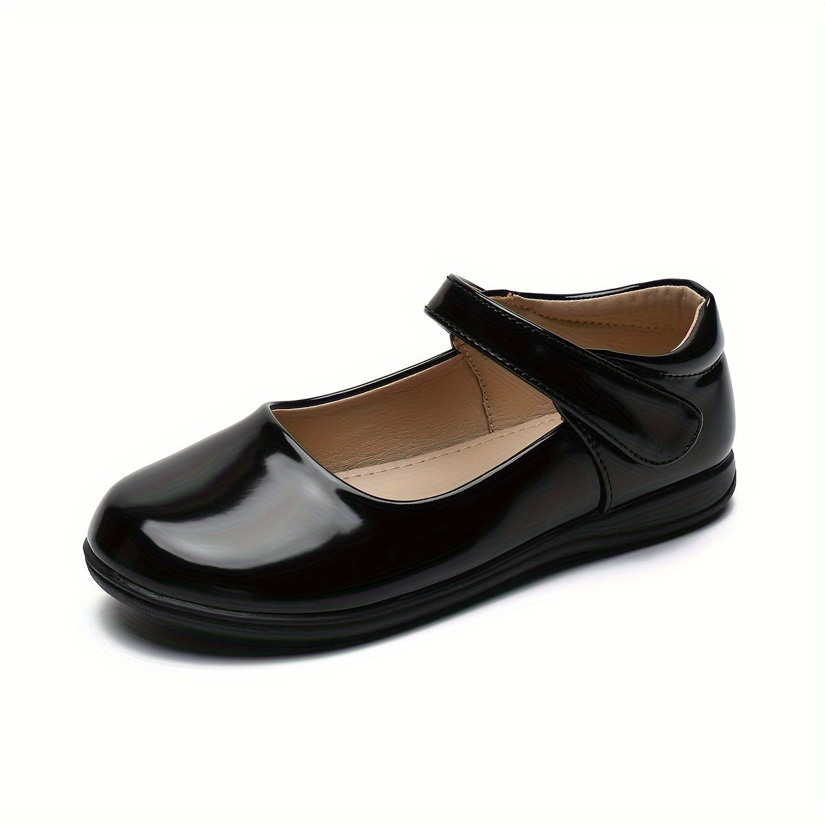 Stijlvolle zwarte balletflats met klittenbandsluiting en strik voor meiden. Perfect voor dagelijks comfort! afbeelding 8