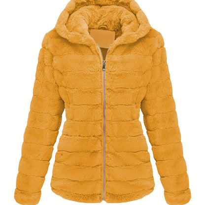 Stijlvolle effen kleur teddy jas van katoenmix | Warme en luxe jas voor herfst en winter afbeelding 15