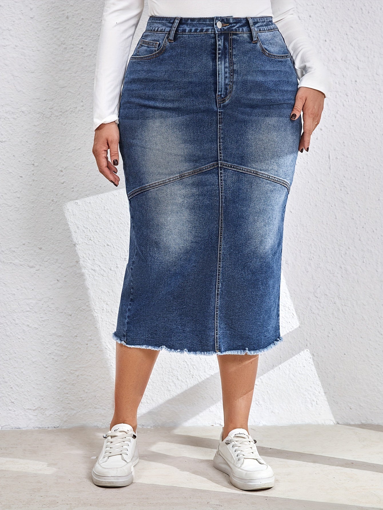 Stijlvolle en veelzijdige denim rok | Comfortabel en trendy | Shop nu! afbeelding 4