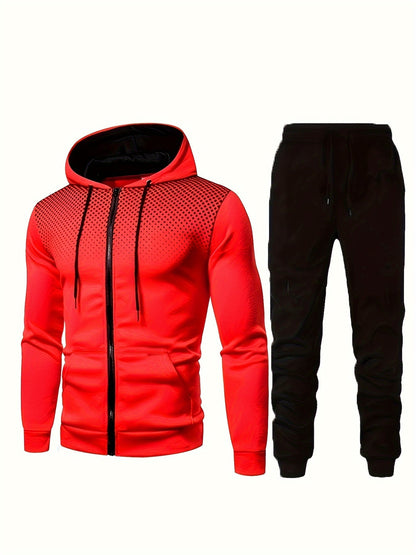 2-delige heren trainingspak set met hoodie en joggingbroek