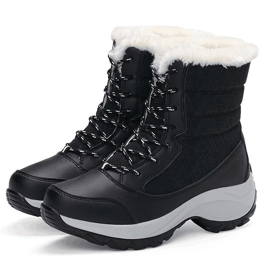 Stijlvolle en warme dames snowboots met pluche voering tegen de kou! Perfect voor de winter. Ontdek ze hier! afbeelding 1