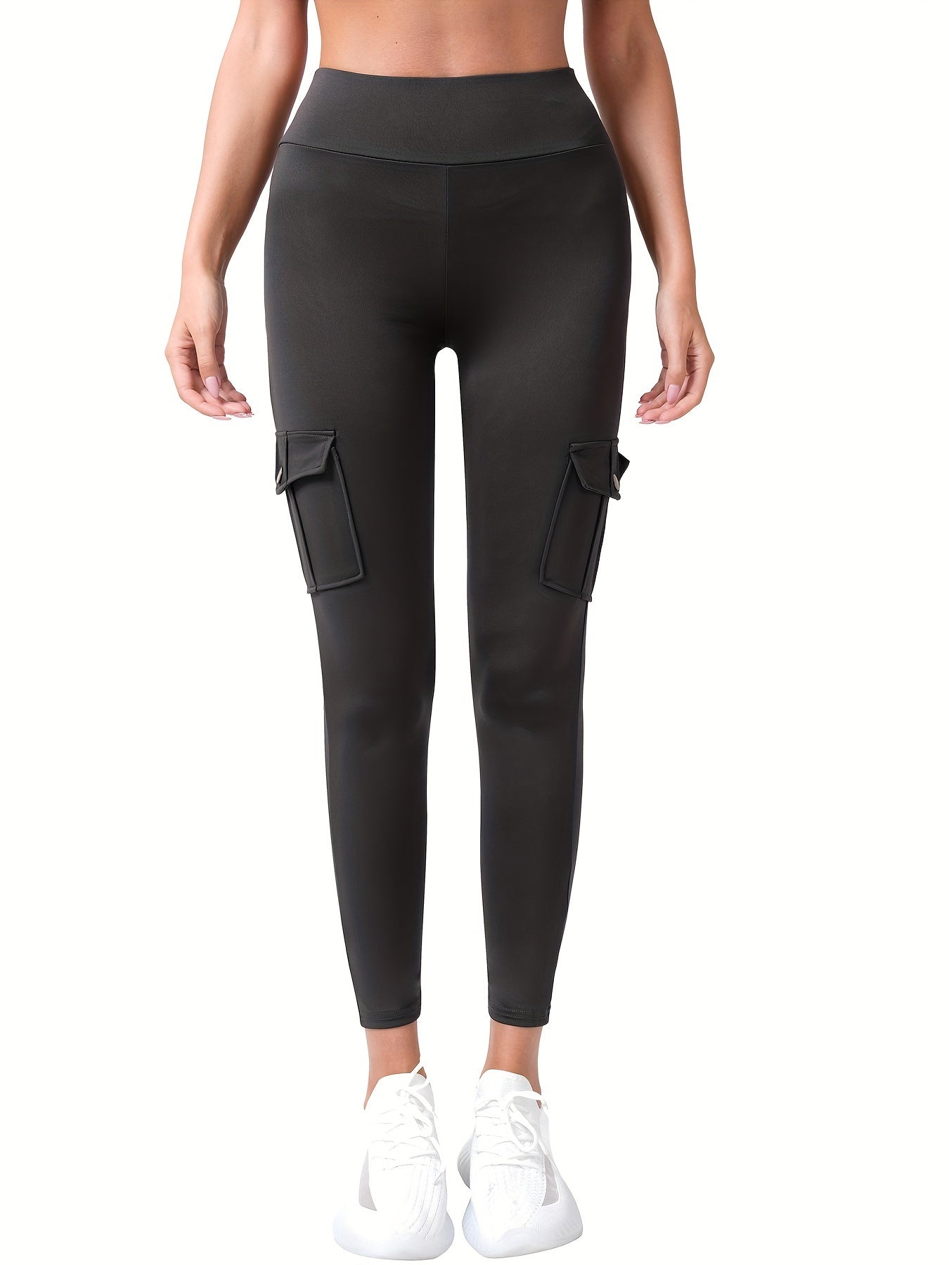 "Comfortabele en stijlvolle yoga-legging | Hoge taille met zakken | Duurzame katoenmix | Perfect voor yoga en dagelijkse activiteiten" afbeelding 9