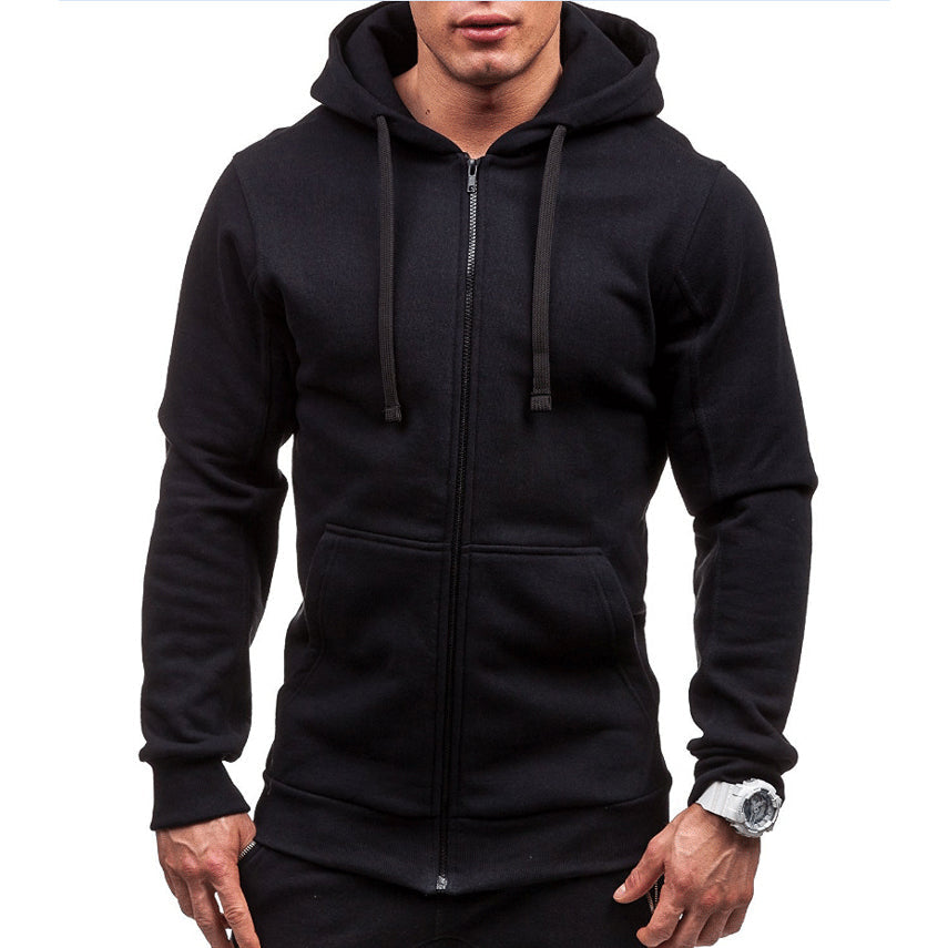 | Winddichte heren hoodie met rits in fleece