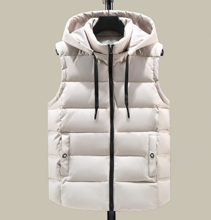 Jasper | Luchtige heren bodywarmer met capuchon