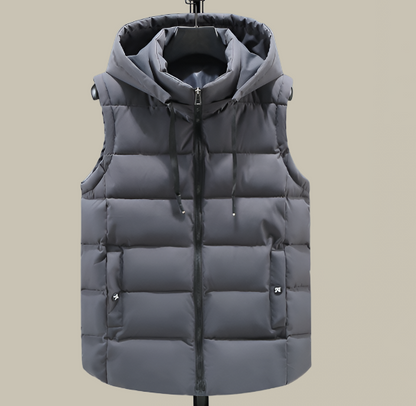 Jasper | Luchtige heren bodywarmer met capuchon