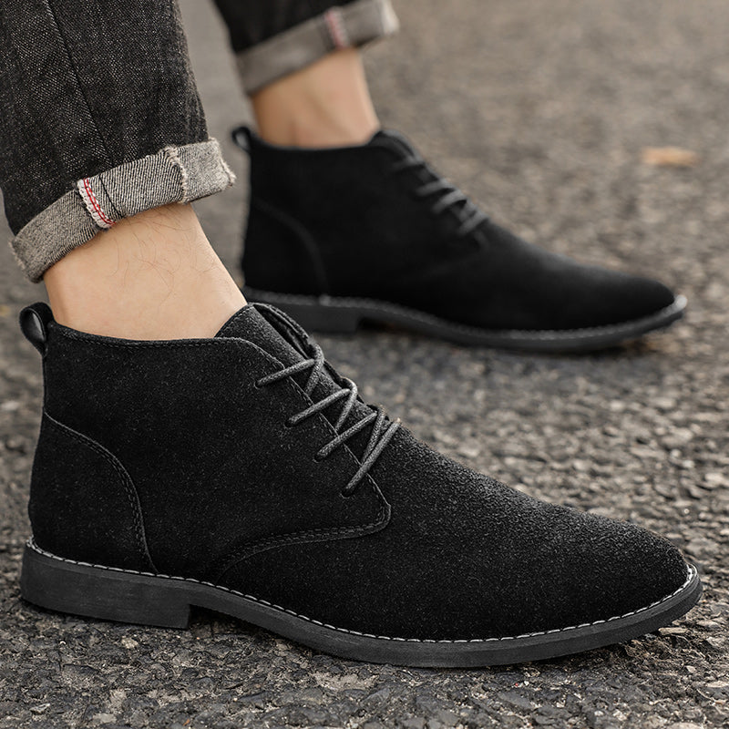 Mats | Heren veterschoenen in Pu suede